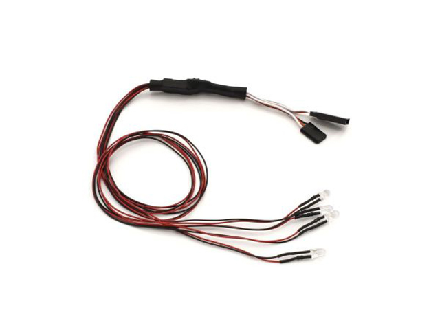 KYOSHO　97054-4CR　LEDライトユニット (Φ5/4灯/L=400/クリア＆レッド)